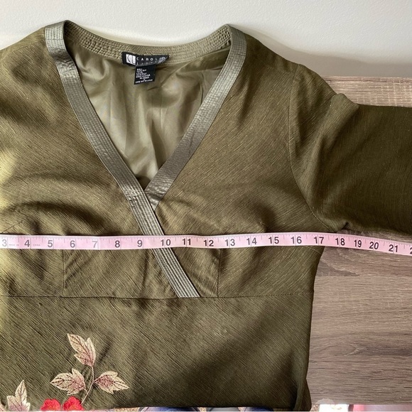 Vintage Carole Little Embroidered Silk Tunic Top - Picture 9 of 10